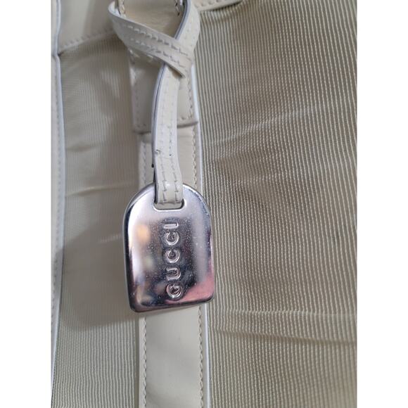 Vintage GUCCI Mesh Tote w/Pouch Cream - Picture 2 of 10